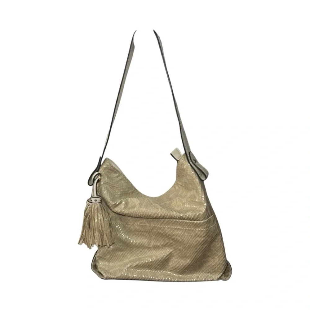 Sondra Roberts Elegant Cream Shoulder Bag